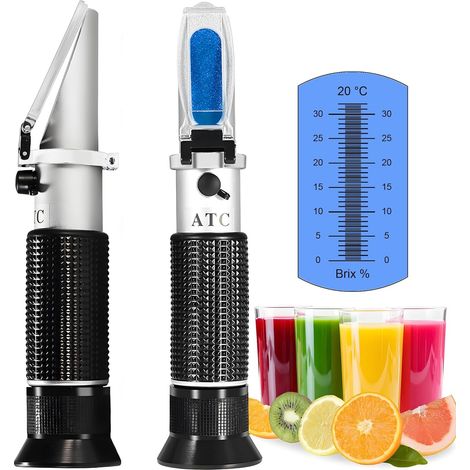 Brix-refraktometer, Skala 0–32 %, Temperaturkompensation, Zur Messung Von Fruchtsaft, Wein Und Milch, Für Den Professionellen Einsatz