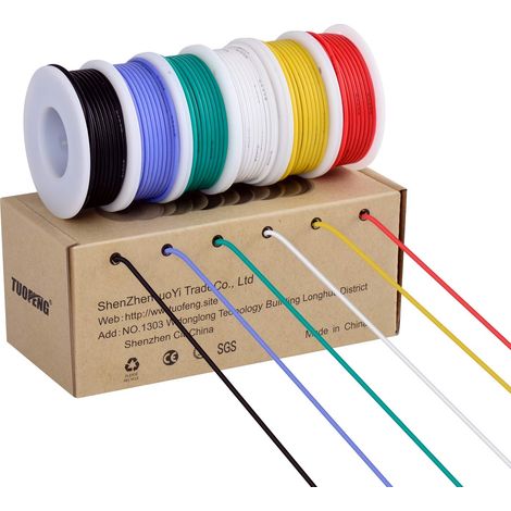 Spulen Elektrokabel, 18 Awg Silikon, 600 V Verzinntes Kupfer, Flexibel Für Rc-modellbau Und Diy-projekte.