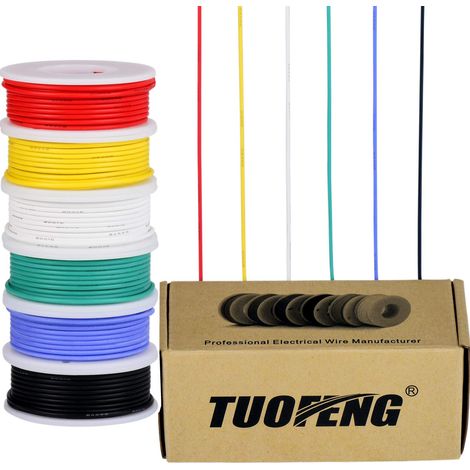 Spulen 22 Awg Elektrokabel, Verzinntes Kupfer, Flexibles Silikon, 600 V, Für Rc-modellbau Und Heimwerkerprojekte