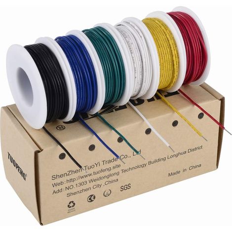 Spulen Massiver 22 Awg-draht, Verzinntes Kupfer, Pvc 300v, Hitzebeständig Bis 80°c, Für Überbrückungskabel Im Innen- Und Außenbereich