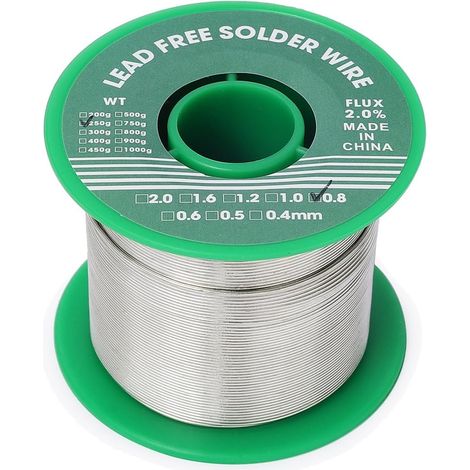 Spule Bleifreies Lötdraht 0,8 Mm, Sn99-ag0,3-cu0,7-legierung, 2 % Kolophoniumflussmittel, Für Elektronik