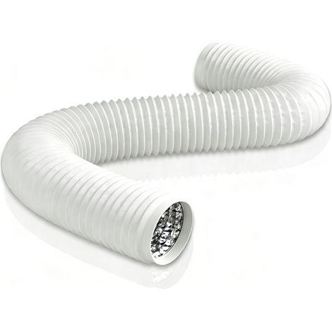 Lüftungsschlauch, Flexibel, Aus Aluminium Und Edelstahl, 100 Mm Durchmesser, 6 M Länge, Für Klimaanlagenabluft