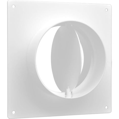 Wandflansch, Durchmesser 150 Mm, Rückschlagventil, Weißes Pvc, Für Lüftungskanäle