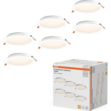 Led-einbaustrahler, 220 Mm Pp-gehäuse, Warmweiß 3000 K, Schutzart Ip20, Für Die Deckenmontage Im Innenbereich