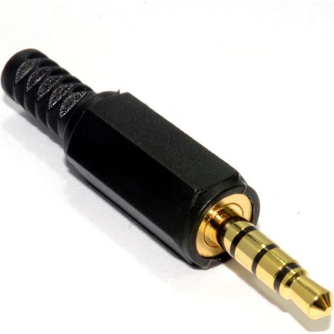 10 X 3,5-mm-4-polige Klinkenstecker, Vergoldet, Lötbar, Für Audio-/videokabel