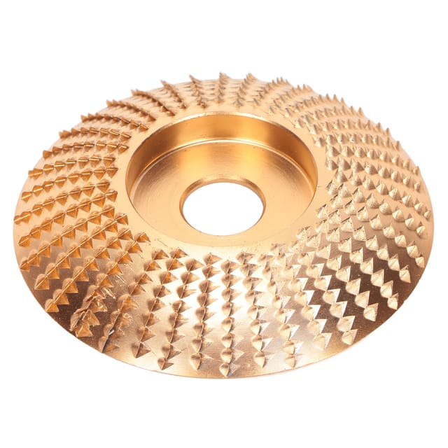 Professionelle, hochwertige Schleifscheibe aus Kohlenstoffstahl, 85 mm – Goldfarbenes, gebogenes Sägeblatt für Holz und Kunststoff