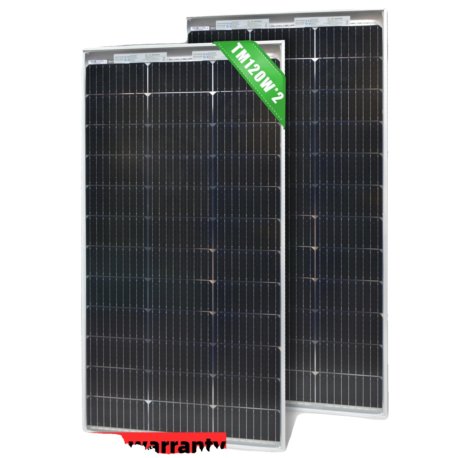 Hocheffizientes Monokristallines Solarmodul, Langlebig Und Vielseitig, 2 Stück 120 W