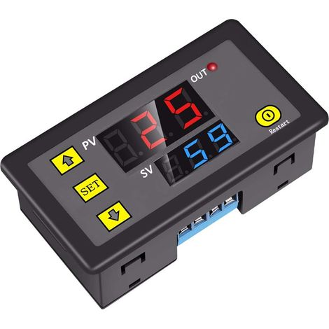 Digitales Schaltmodul, 12 V 10 A Zeitverzögerungsrelais, Duale Led-anzeige, 0-999 S Steuerung, Für Bedienfeld