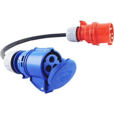 Cee-adapter, 5-poliger Eingang 400 V, 3-poliger Ausgang 230 V, Ip44-gummikabel, Campingwagen
