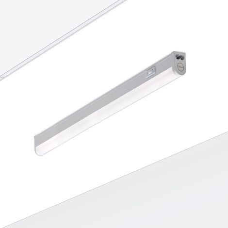 Oktaplex 9w Led-streifenleuchte Mit Schalter, Riga Warmweiß 3000k, 54cm, Für Unter Küchenschränke, Werkstatt, Garage, Keller, Dachboden