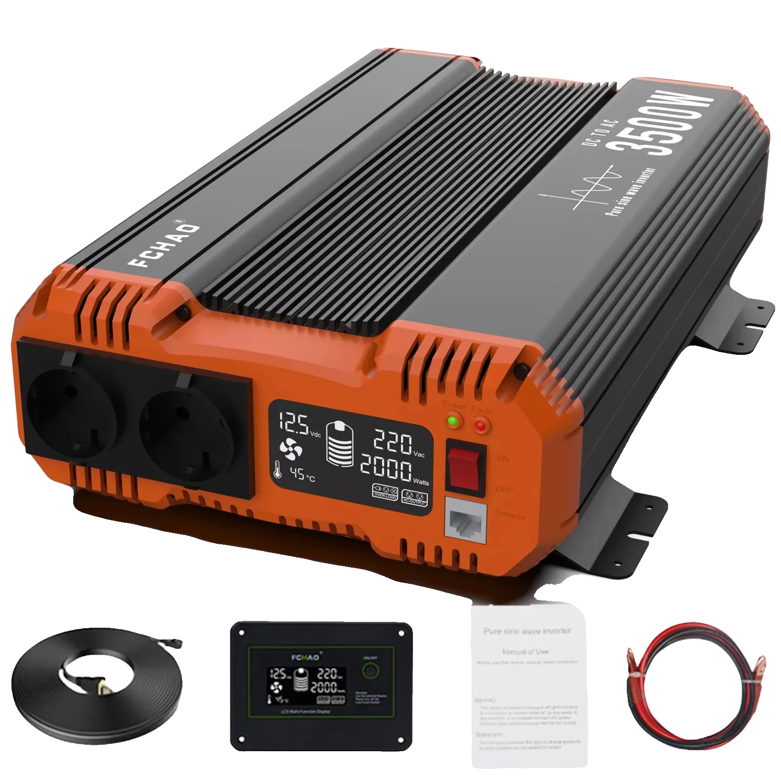 Dc/ac-wechselrichter, Reine Sinuswelle, Fernbedienung, 3500 W, Europa-d, 24 V-b, 220–240 V-d