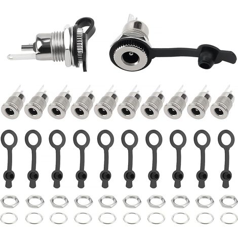 10 Klinkenstecker, Gewinde 5,5 X 2,1 Mm, Kupfer, Wasserdicht, Für Elektronik
