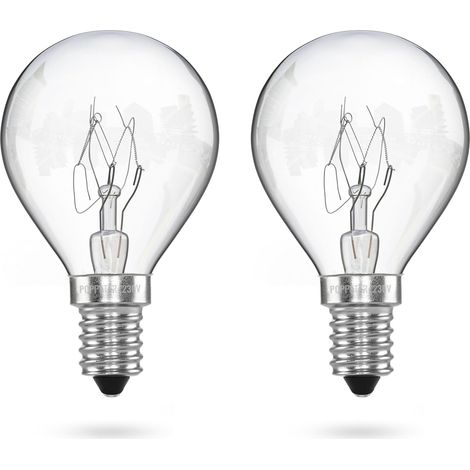 2er-pack E14-glühbirnen, 300 °c Hitzebeständig, 25 W G45 Warmweiß, Für Backöfen Und Saunen