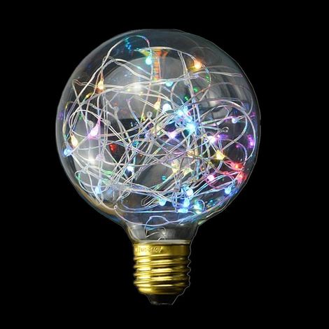 E27 3w Led-lampe, G95-globus, Vintage-edison-stil, Warmweißes Licht (2400k), Für Die Inneneinrichtung