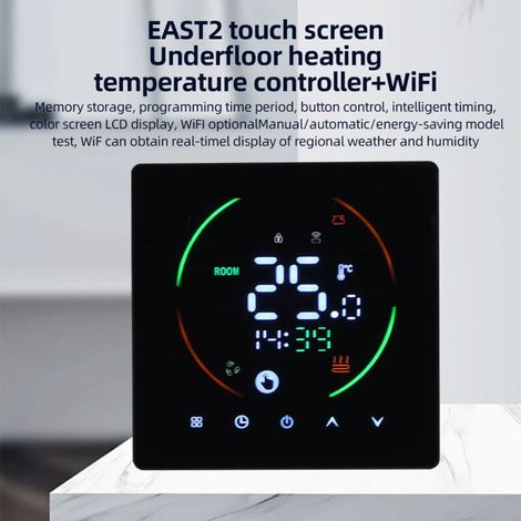 Intelligentes Hausthermostat, 3a-warmwasserbereiter, Wöchentlich Programmierbarer Temperaturregler, Intelligentes Digitales Wanddisplay