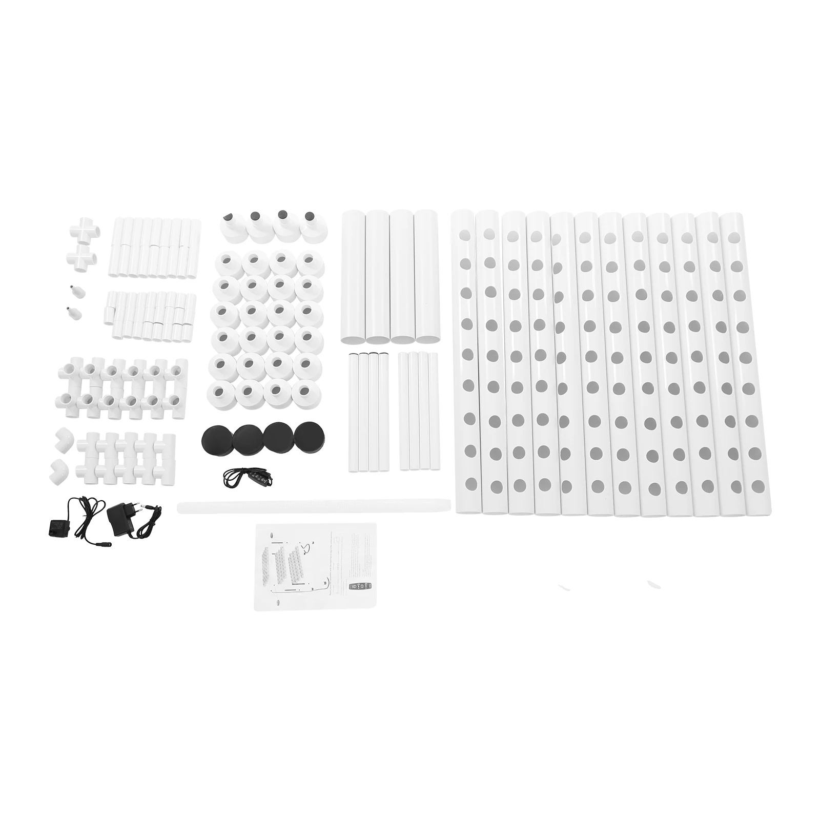 Hydroponisches Anbauset, 3-stufige Struktur, 108 Pflanzplätze, Weiss