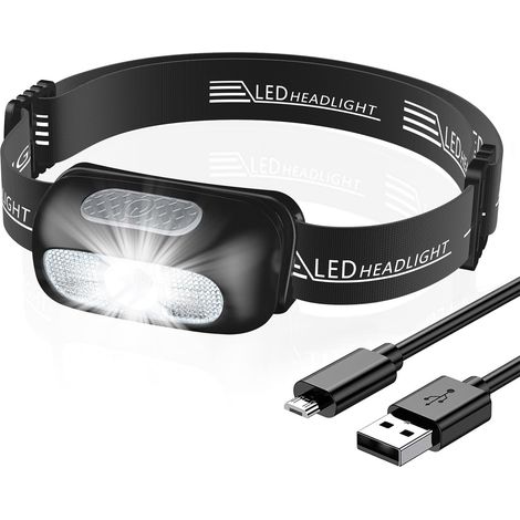 Led-stirnlampe, 5 Rotlichtmodi, Ipx4 Wasserdicht, Usb-aufladbar, Tragbar Für Camping