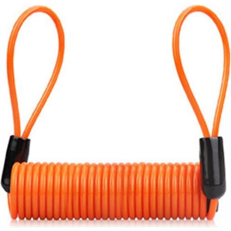 130 Cm Langes Motorrad-fahrrad-sicherheitsschloss Mit Federmechanismus, Scheibenbremsenschloss, Diebstahlsicherung Für Fahrräder (orange)