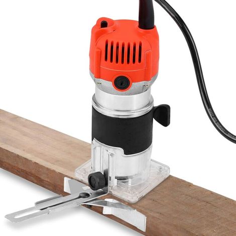 – 580-w-elektro-bündigfräse – 30.000 U/min – 6,35-mm-spannzange – Für Hartholz Und Teak – Optimale Schnittpräzision