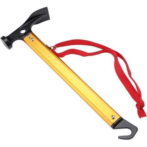 Gummihammer Für Zeltheringe, Auszieher, Multifunktionswerkzeug, Zeltzubehör Für Camping Und Wandern (farbe: Gold)