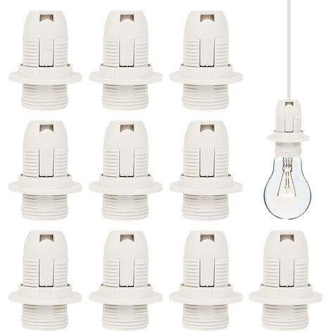E14-glühbirnenfassung – 10er-pack – Hitzebeständiger Kunststoff Bis 210 °c – Optimale Leitfähigkeit – Wasserdicht Und Isolierend
