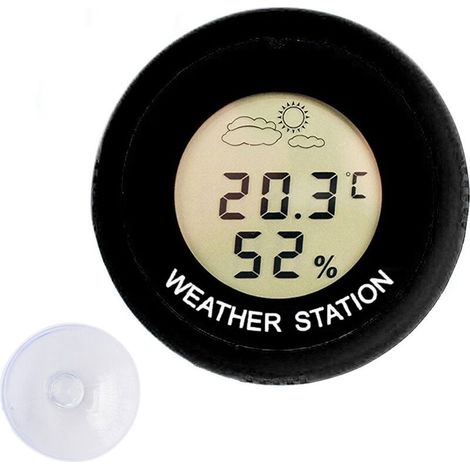 Lcd-anzeige Des Thermometers/hygrometers, Kreisförmige Anzeige Der Temperatur Und Luftfeuchtigkeit Im Inkubator.