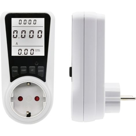 Stromverbrauchsmessgerät, Stromkostenmessgerät, Wattmeter, Energiezähler Mit Großem Lcd-bildschirm Und Hintergrundbeleuchtung, Überlastschutz 3680