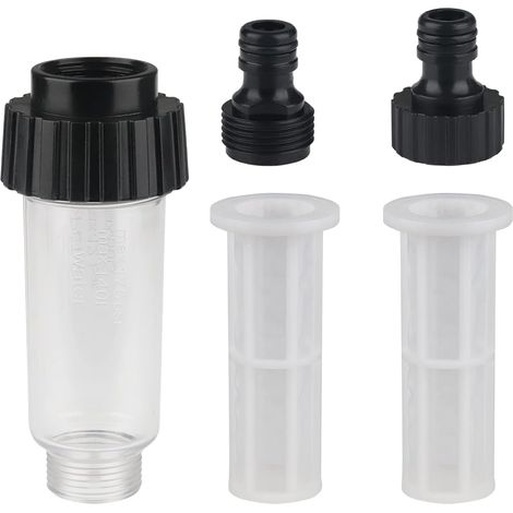 Wasserfilter Für Gartenpumpen-hochdruckreiniger, Schlauchfilter Mit 3/4"-wasseranschluss, 1 Anschlussstück, 2 Filtersiebe Für Hochdruckreiniger Und Gartenpumpen