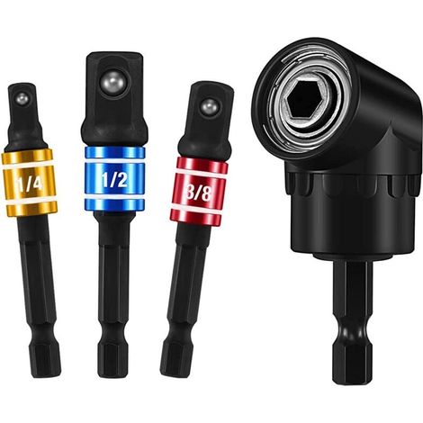 1/4"-, 3/8"- Und 1/2"-steckschlüsseladapter Mit Steckschlüsselhalter Für Schlagschrauber