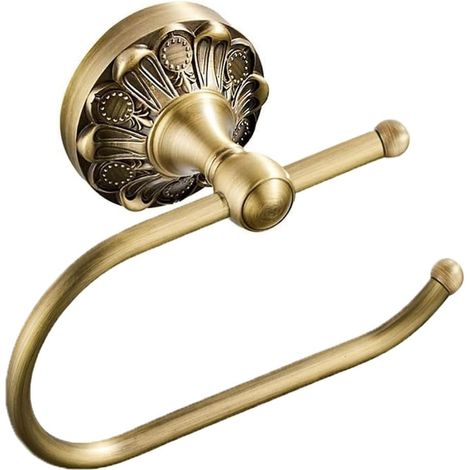 Wandmontierter Toilettenpapierhalter Aus Gealtertem Messing Für Bad Oder Küche, Vintage-design (gebürstete Bronze), 18,5 Cm