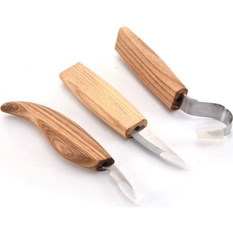 Holzschnitzwerkzeug-set, 3-in-1 Holzschnitzset, Beinhaltet Einen Hakenmeißel, Einen Bleichmeißel Und Einen Kerbschnitzmeißel.