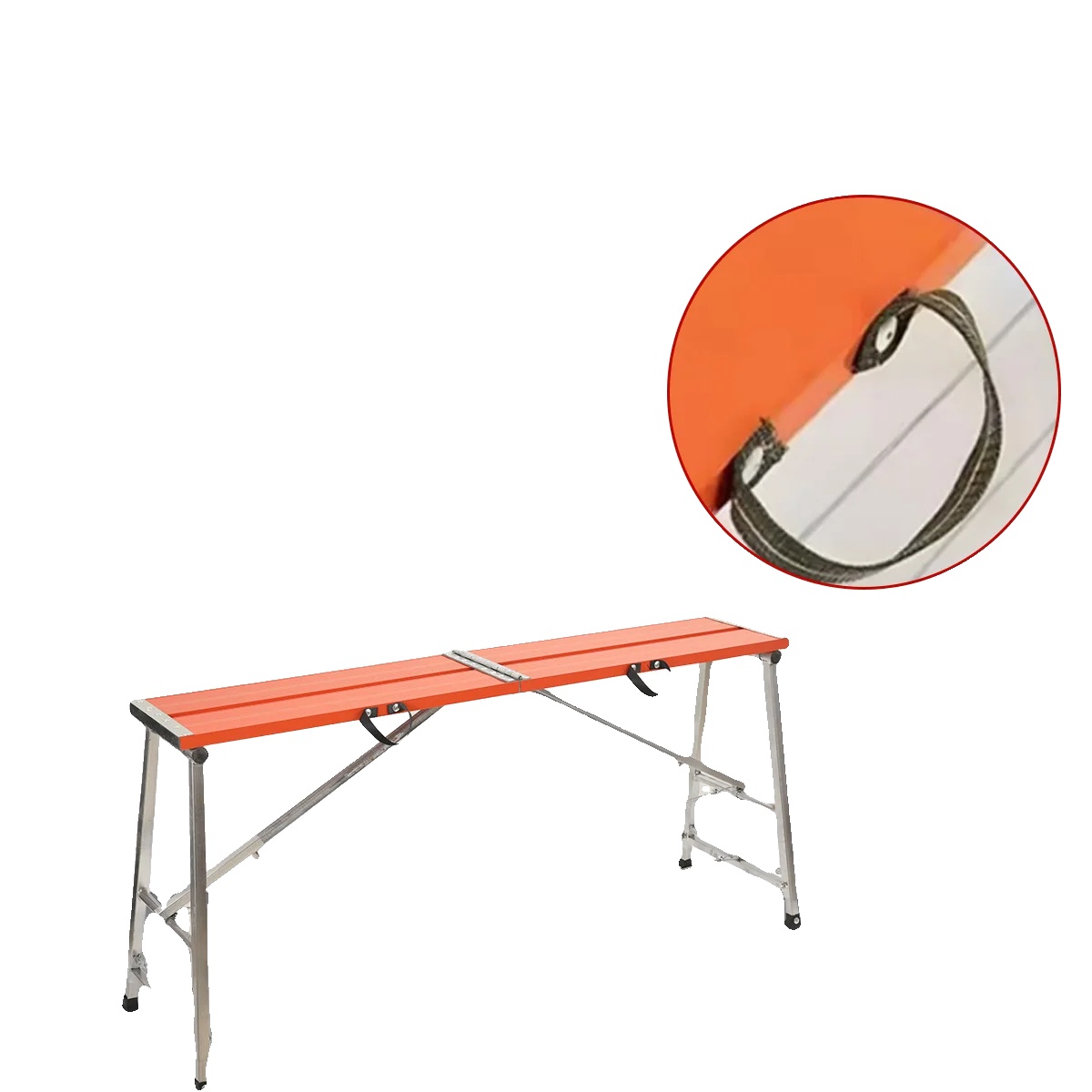 Klappbarer Pferdehocker, 150 Cm Lang, Höhenverstellbar Von 70 Bis 120 Cm, 27 Cm Breit, Tragkraft 300 Kg, Rutschfester Boden