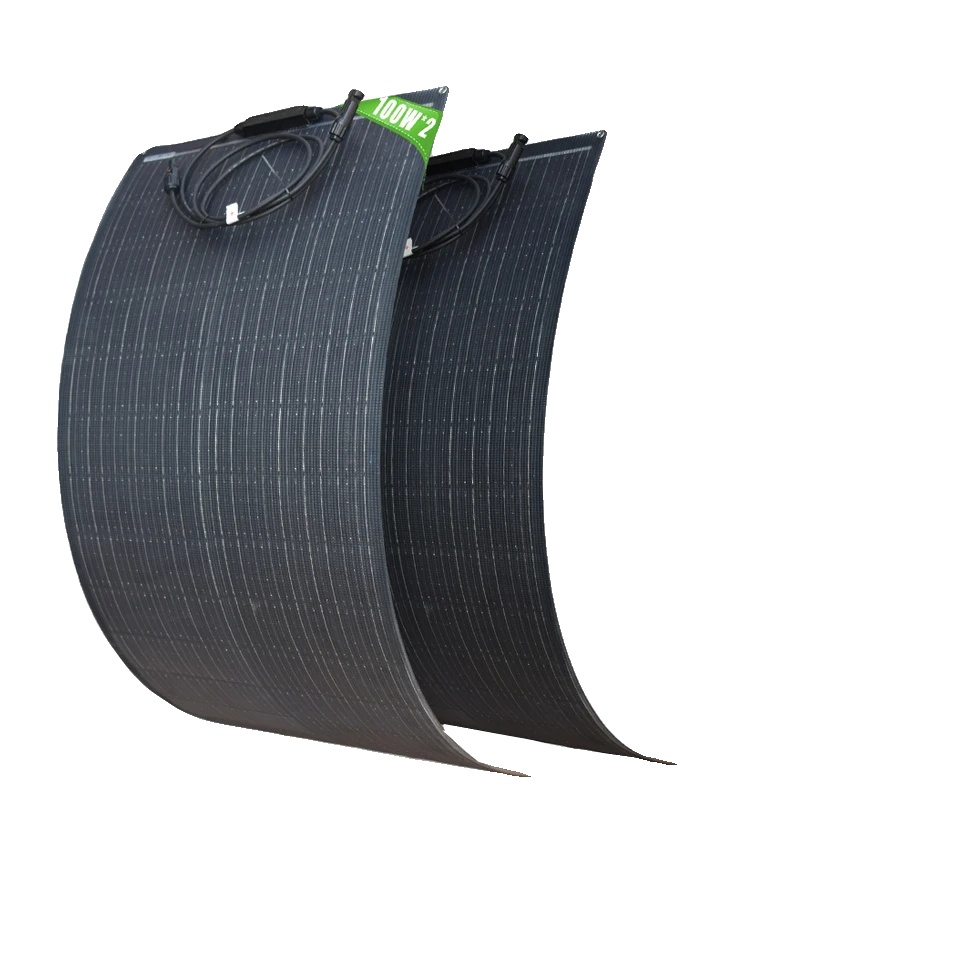 Flexibles Solarpanel, Hohe Effizienz, Robustes Und Wasserdichtes Design, 2 Stück 100 W