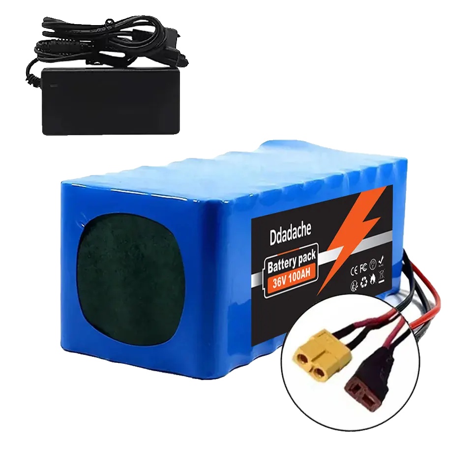 Lithium-akku, 100 Ah Kapazität, Inklusive Batteriemanagementsystem (bms), Xt60-t Ladegerät