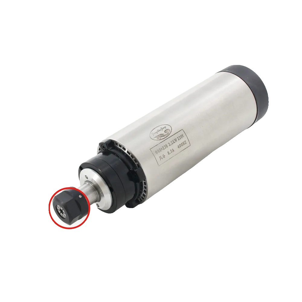 Spindelmotor, 2,2 Kw, 220 V, Luftgekühlt, 10–24.000 U/min, 80 X 224 Mm