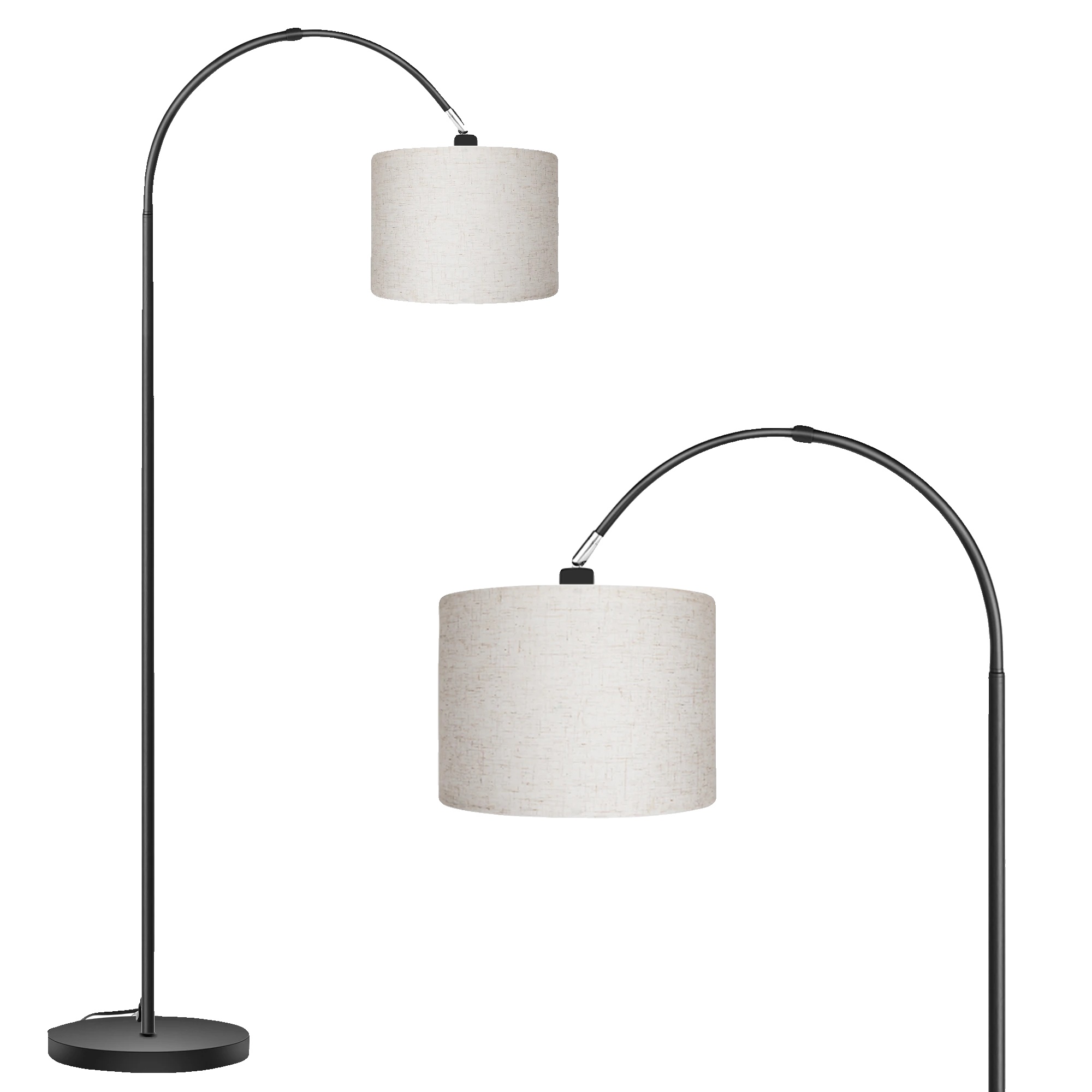 Stehlampe, Verstellbarer Lampenschirm, Warmweiße Glühbirne, 1 Stück