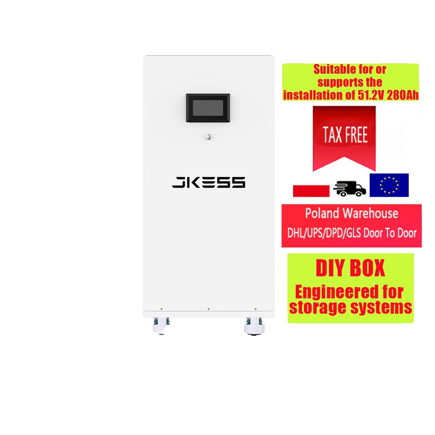 Diy-energiespeicherset, Kompatibel Mit 16s-bms, Modulares Design, Diy-gehäuse Und Lcd-bms, Polen