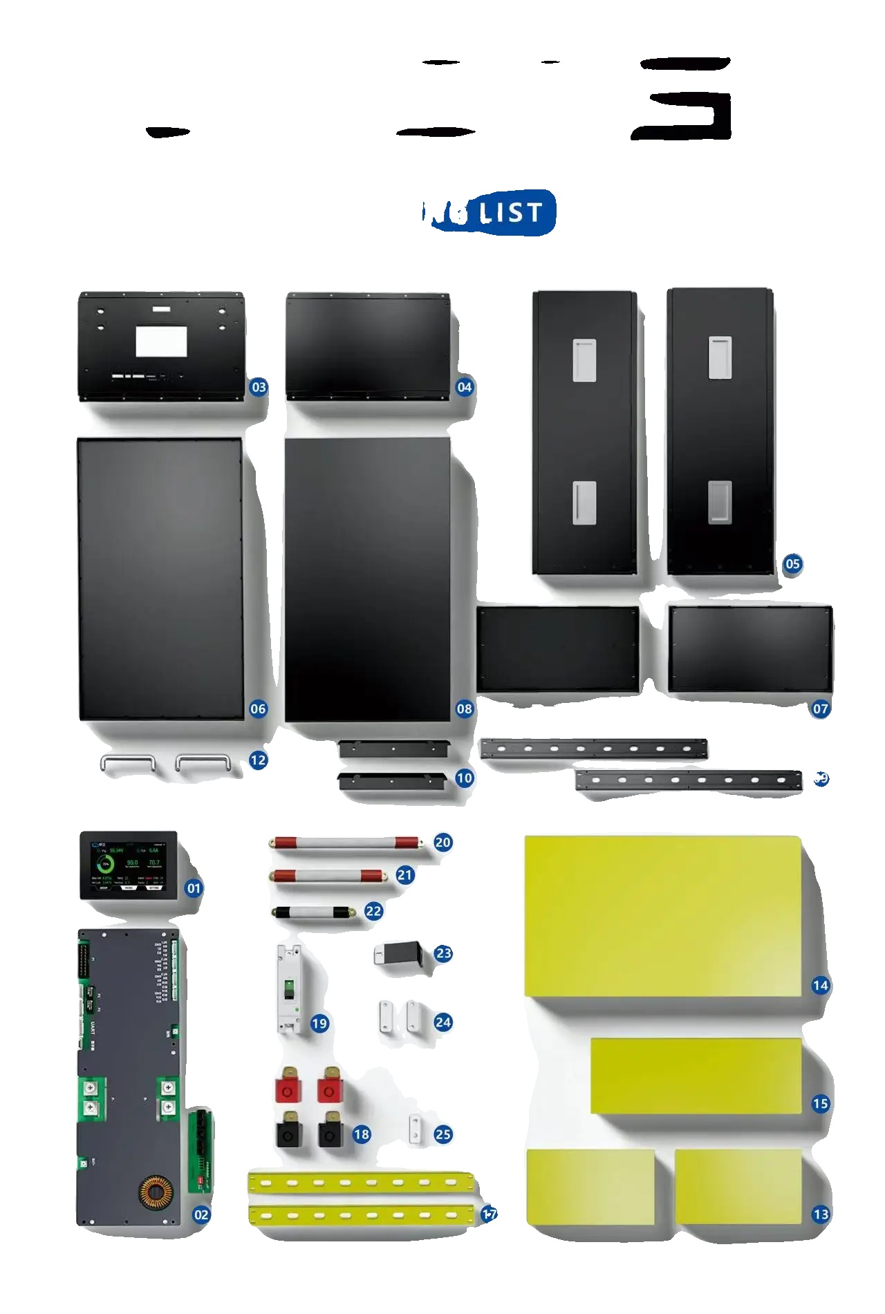 Diy-energiespeicherset, Kompatibel Mit 16s Bms, Modulares Design, Diy-gehäuse Und Lcd-bms, Polen-a