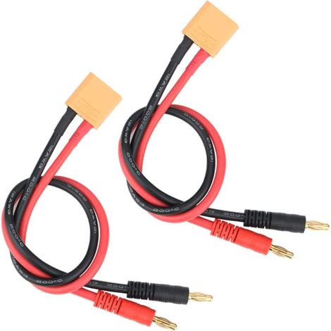Ladekabel, Xt90-stecker, 4-mm-bananenstecker, 12awg-silikonkabel, Für Rc-akkus