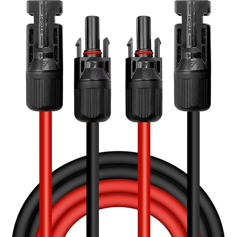 Paar Solarkabel, 4 Mm², 10 M, Inklusive Stecker, Photovoltaik-verlängerung, Für Solarmodule