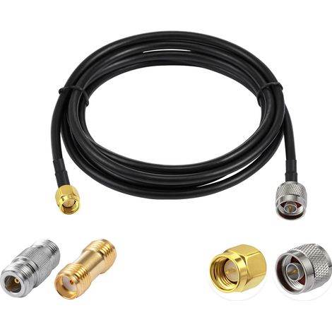 N-stecker Auf Sma-stecker Rg58 Koaxialkabel, 3 M, 50 Ohm, 2 Adapter Für 4g/5g/gps/wlan-funkantenne