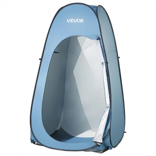 VEVOR Pop Up Duschzelt (1219 x 1219 x 2134 mm) Wasserfestes Toilettenzelt mit, Umkleidezelt inkl. Heringen & Seilen & Tragetasche & Aufhängetasche,