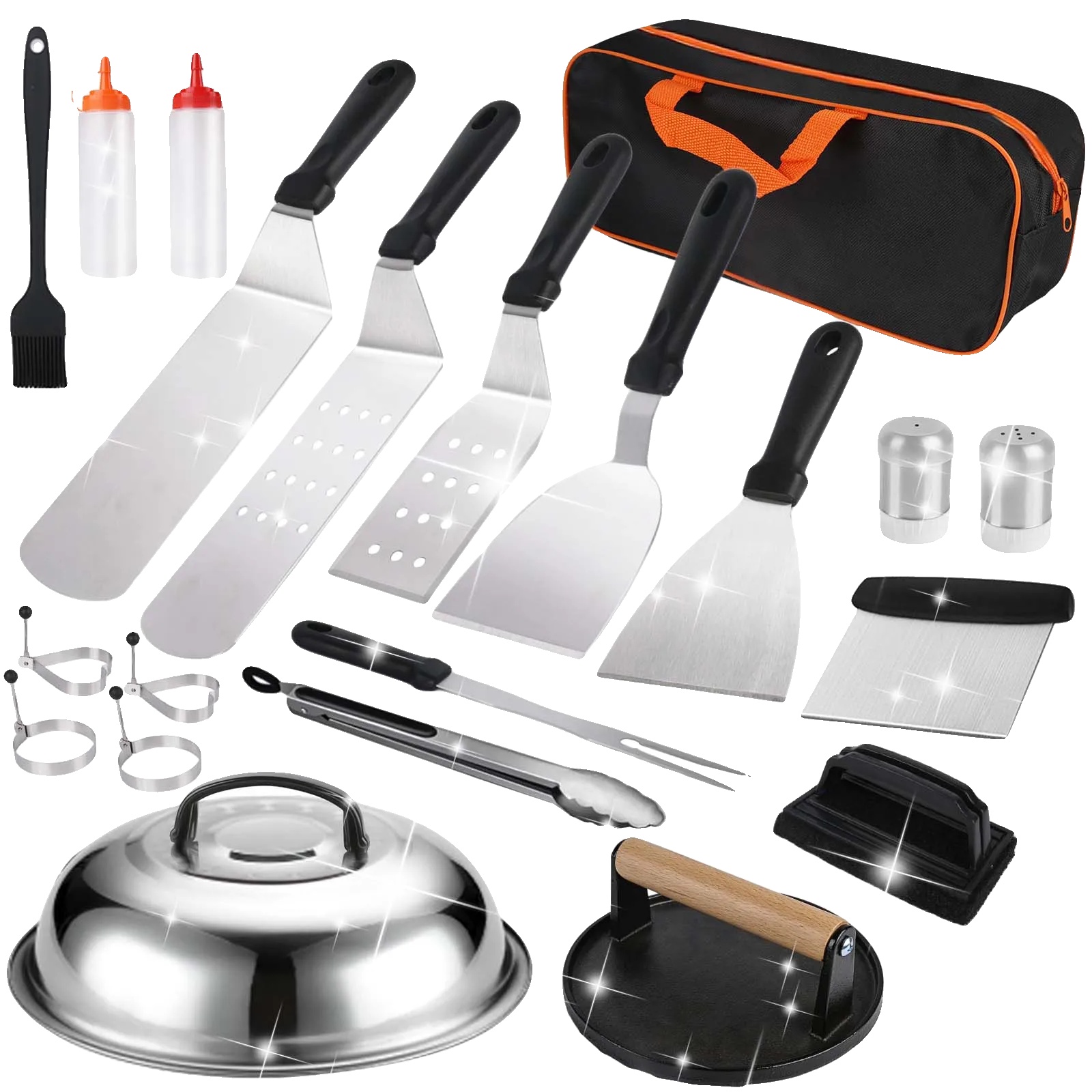 29-teiliges Grillbesteck-set Aus Edelstahl Mit Ergonomischem Design