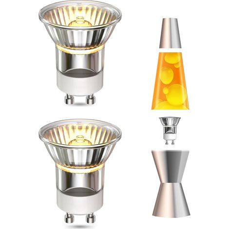 2er-pack Mr11 Gu10 35w Warmweiße Dimmbare Glühbirnen Für Lavaleuchten