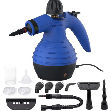 Dampfreiniger, 1050 W, 12 Zubehörteile, Tragbar, Küche, Badezimmer