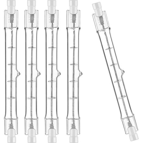 5er-pack R7s-halogenlampen, 78 Mm, 100 W, Dimmbar, Warmweiß, Für Strahler Und Gartenbeleuchtung