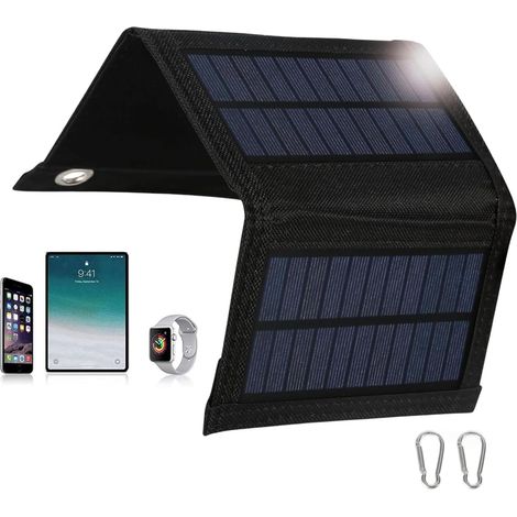 Faltbares Solarpanel, 15 W, 5-v-usb-anschluss, Wasserdicht, Für Camping Und Wandern