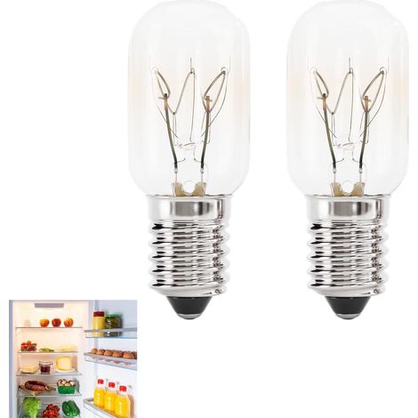 2x Glühbirnen, E14-sockel, 15 W, Warmweiß 2700 K, T22, Für Kühlschrank