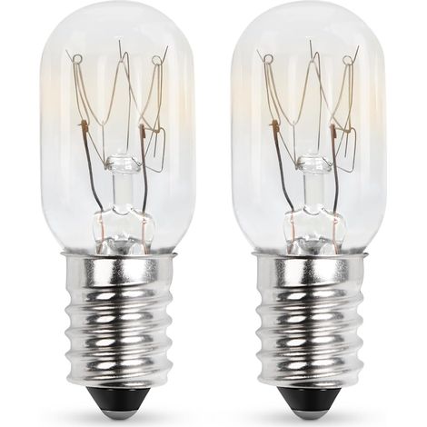 2er-pack E14, 15w T20 Warmweiße, Dimmbare 230v Kühlschranklampen