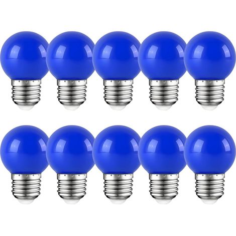 10 E27 2w Led-lampen, Blau, Golfform, Für Drinnen Und Draußen, Partys